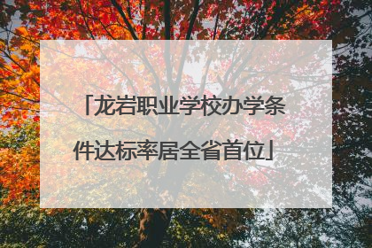 龙岩职业学校办学条件达标率居全省首位