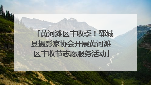 黄河滩区丰收季！郓城县摄影家协会开展黄河滩区丰收节志愿服务活动