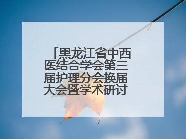黑龙江省中西医结合学会第三届护理分会换届大会暨学术研讨会议圆满落幕