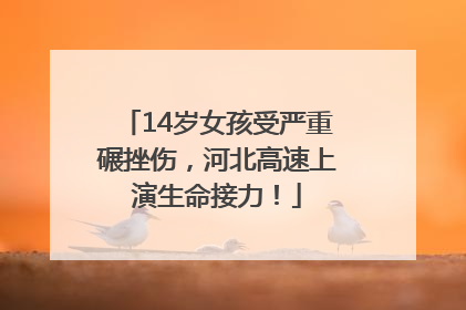 14岁女孩受严重碾挫伤，河北高速上演生命接力！