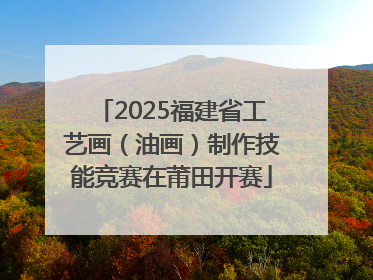 2025福建省工艺画（油画）制作技能竞赛在莆田开赛