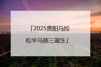 2025贵阳马拉松半马前三诞生